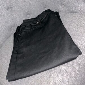Women’s Knee Length Black Denim Skirt